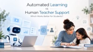 Automated Learning vs Human Teacher Support: Which Works Better for Students?